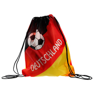 1/12x Matchbeutel Sportbeutel Deutschland Beutel 35x42cm mit Kordel Schwarz/Rot/Gold Fanartikel Fussball