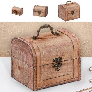 Holztruhe 3er Set Kisten drei Größen Eichenholz hellbraun Truhen Dekoboxen Holzkisten Kolonialstil Vintage-Optik