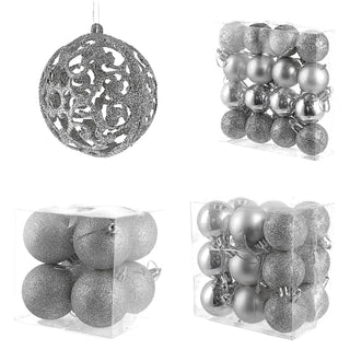 Christbaumkugel XL 100er Set rot/gold/silber matt glänzend Ø3;Ø4;Ø6cm Kunststoff Weihnachtskugel Kugeln