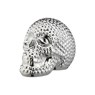 Spardose Totenkopf silber glänzend Sparbüchse Gelddose Dose Sparschwein