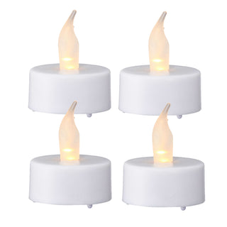 4x LED Teelicht weiß mit Timer warmweiß Kerzen flackernde Teelichter