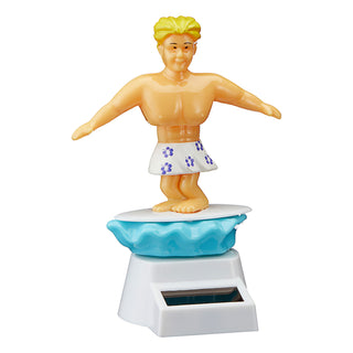 Solar Wackelfigur Strandboy 7x10cm Kunststoff Surferboy Badehose Surfbrett solarbetrieben Spielfigur Wellenreiter