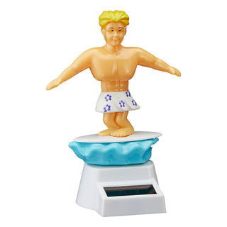 Solar Wackelfigur Strandboy 7x10cm Kunststoff Surferboy Badehose Surfbrett solarbetrieben Spielfigur Wellenreiter