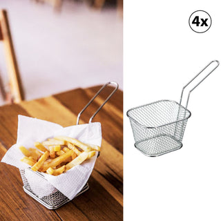 4/8/12x Servierkorb 14x8cm Frittenkorb Pommes Frites Fingerfood Snackholder