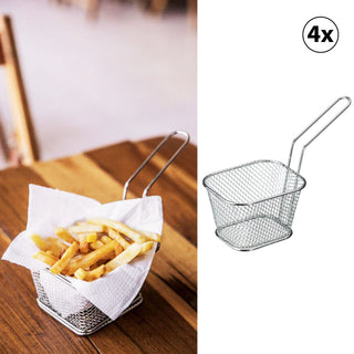 4/8/12x Servierkorb 14x8cm Frittenkorb Pommes Frites Fingerfood Snackholder