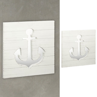 Dekospiegel Anker 39x39cm Spiegel maritim Schiffsanker Schiffszubehör Ankerplatz