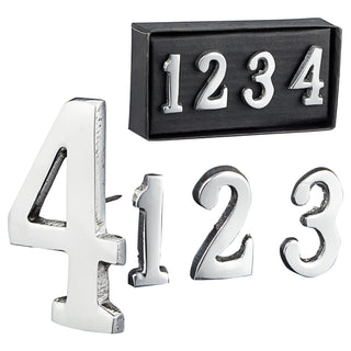 Kerzenstecker Advent 4tlg. Zahlen silber 3 cm Aluminium Zahlenstecker Adventskerzen Adventsdeko