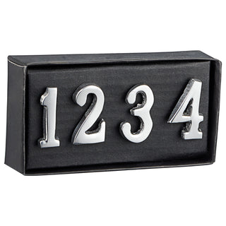 Kerzenstecker Advent 4tlg. Zahlen silber 3 cm Aluminium Zahlenstecker Adventskerzen Adventsdeko