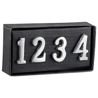 Kerzenstecker Advent 4tlg. Zahlen silber 3 cm Aluminium Zahlenstecker Adventskerzen Adventsdeko