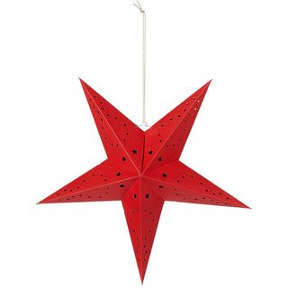 2/6x Papierstern "Star" faltbar rot weiß 31x38cm Stern Dekostern Weihnachtsstern Adventsstern Fensterdeko