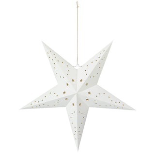 2/6x Papierstern "Star" faltbar rot weiß 31x38cm Stern Dekostern Weihnachtsstern Adventsstern Fensterdeko