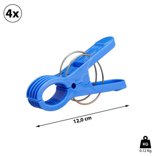 Handtuchclip 4er Set bunt Clips 12cm Klammern Handtuchklammern Wäscheklammern Befestigung