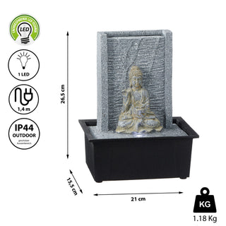 LED Zimmerbrunnen Wasserspiel Indoor Brunnen mit Pumpe Designauswahl