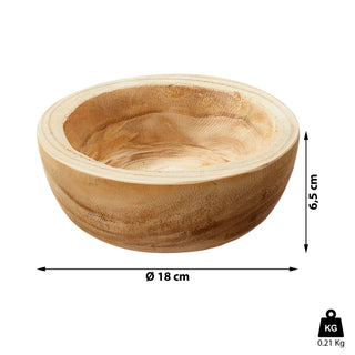 Dekoschüssel Holz rund ca. Ø18 cm Dekoteller Holzschüssel Schale Tischdekoration