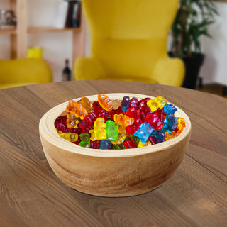 Dekoschüssel Holz rund ca. Ø18 cm Dekoteller Holzschüssel Schale Tischdekoration