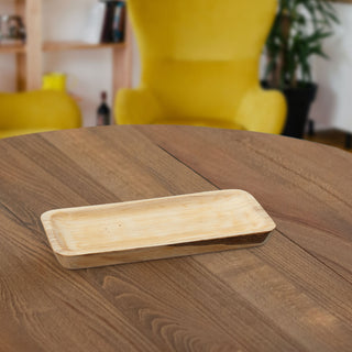 Dekoschale Holz flach rechteckig Größe S/M/L Tablett Holzplatte Tischdekoration
