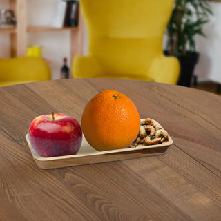 Dekoschale Holz flach rechteckig Größe S/M/L Tablett Holzplatte Tischdekoration