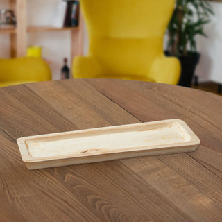 Dekoschale Holz flach rechteckig Größe S/M/L Tablett Holzplatte Tischdekoration