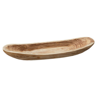 Dekoschale Holz in Bootform B60cm Klein / Groß Schale Holzgefäß Tischdekoration
