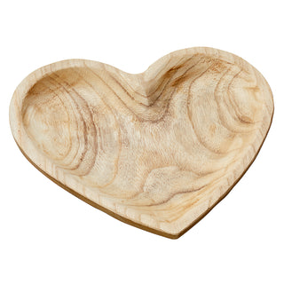 Dekoschale Herz 25x25x4cm Paulownia Naturprodukt Holzherz Herzschale Holzschale Dekoelement