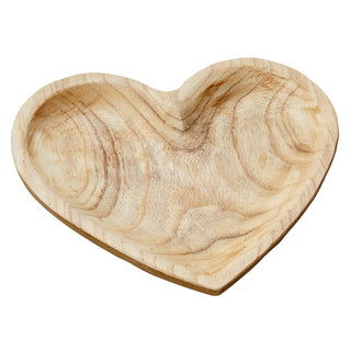 Dekoschale Herz 25x25x4cm Paulownia Naturprodukt Holzherz Herzschale Holzschale Dekoelement