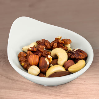 Servierschale Blattform 12er Set weiß 9x4x8cm New Bone China Schale Schüssel Tischgeschirr Snackschale