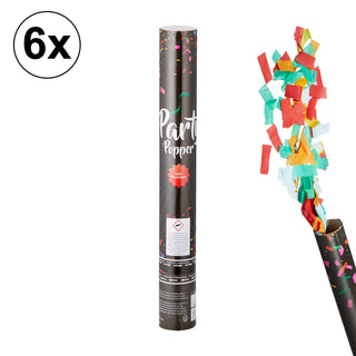 6er Set Party Popper 40cm - Party - Spaß