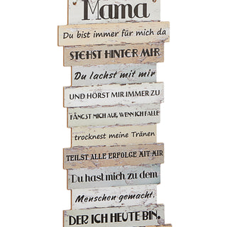 Wandbild "Mama" Plankenoptik Sprüche Holzoptik Wanddeko