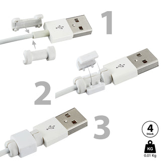 Kabel Knickschutz 4er Set bunt Kabelschutz Zugentlastung Biegeschutz Handy