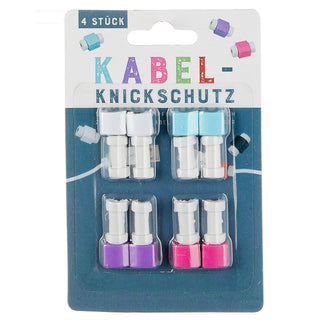 Kabel Knickschutz 4er Set bunt Kabelschutz Zugentlastung Biegeschutz Handy