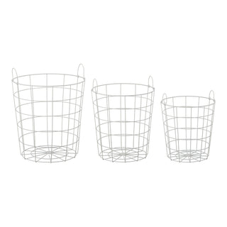 3er Set Metallkorb mit Henkel Farbauswahl