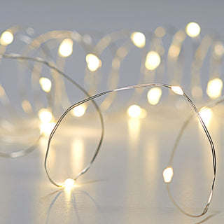 Mikro Lichterkette Draht 100 LEDs L10m warmweiß Timerfunktion Leuchtdraht Lichterdraht
