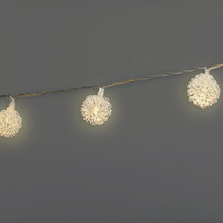 Lichterkette "Spiralball" L140cm 8 Kugeln Ø3cm LED warmweiß batteriebetrieben Weihnachtsbeleuchtung