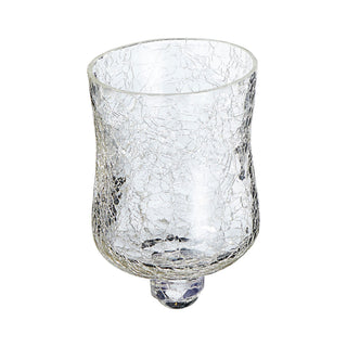 1/5x Glasaufsatz für Kerzenleuchter 7x10cm Glasgefäß Crackle Design Windlichtaufsatz Teelichthalter