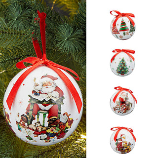 Nostalgische Weihnachtskugel im 12er Set mit 4 Motiven Ø6cm