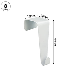 Tür - und Fensterhaken 4x H29,5 oder 8x H4,0 cm zum Einhängen in Weiß