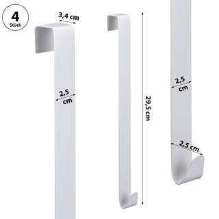 Tür - und Fensterhaken 4x H29,5 oder 8x H4,0 cm zum Einhängen in Weiß