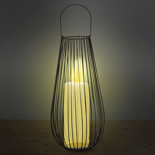 Laterne Metall schwarz H50cm Gartenlaterne Streben Metall Teelichthalter Leuchte Windlicht Lampe