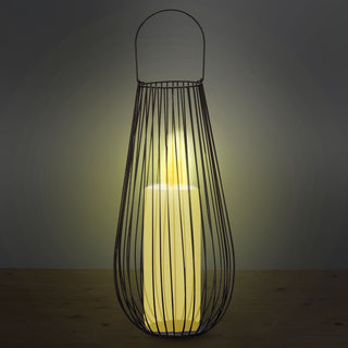 Laterne Metall schwarz H50cm Gartenlaterne Streben Metall Teelichthalter Leuchte Windlicht Lampe