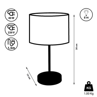 Tischleuchte weiß Tischlampe Nachtischlampe Lampe Leuchte Licht Tischlicht