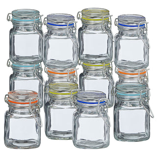 12x Bügelglas Einmachglas Gewürzglas Aufbewahrungsglas 100ml Fassungsvermögen