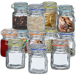 12x Bügelglas Einmachglas Gewürzglas Aufbewahrungsglas 100ml Fassungsvermögen