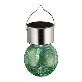 4er Set Bunte LED Solarleuchte "Crackle" zum Hängen ca. 6x13cm Deko Solarlampe