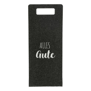 Flaschentasche "Alles Gute" Filz Tragegriff Geschenkverpackung Flaschentasche Filztasche
