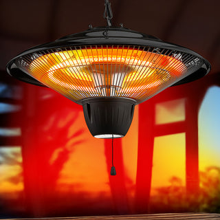 Elektrischer Deckenheizstrahler, ca. 42cmD, 1500W,  Outdoor, Garten, Terrasse, Balkon