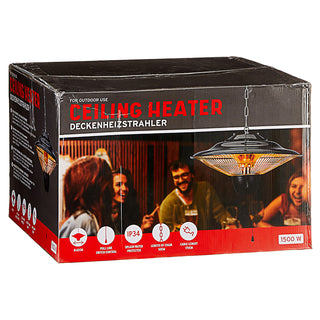 Elektrischer Deckenheizstrahler, ca. 42cmD, 1500W,  Outdoor, Garten, Terrasse, Balkon