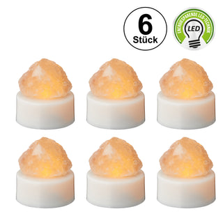 6 / 24er Set LED Teelicht Himalaya ca. H5 cm