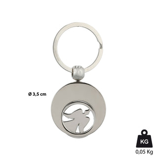 Schlüsselanhänger Ø3,5cm Schutzengel Einkaufswagenchip herausnehmbar Engel Metall Anhänger Einkaufs-Chip