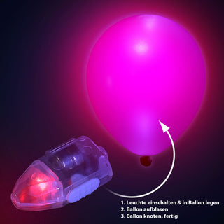 3/36x LED Ballonleuchten bunt Ballonlampe Leuchtballons Ballon Partyballons Beleuchtung Lichtball
