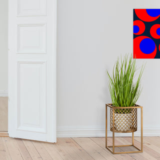 Pflanztopf quadratischer Ständer gold H25 cm Ø17 cm Blumentopf Blumenständer